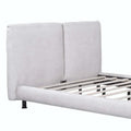 Queen-Sized Polyester Platform Bed Featuring Dual Oversized Headrests
