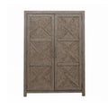 Skyview Lodge Cobblestone Oak Armoire - Spacious Bedroom Storage (54" W x 20" D x 75" H)