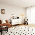 Elegant 6-Drawer Double Dresser with Gold Accents for Stylish Bedroom Storage