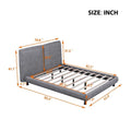 Queen Platform Bed with Dual Oversized Headrests