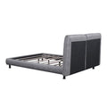 Queen Platform Bed with Dual Oversized Headrests