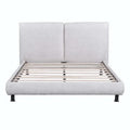 Queen Platform Bed with Dual Oversized Headrests