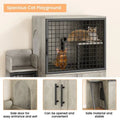 Cat Litter Box Cabinet with Shelving Storage