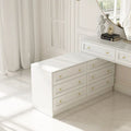 Versatile White Dresser and Vanity Table with 8 Spacious Drawers
