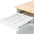 Merax Spacious Kitchen Island Cart with Adjustable Shelf and Dual Drawers