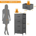 4-Drawer Fabric Dresser for Bedroom - Tall Storage Organizer for Clothing, Closet, Kids' Room, and Cabinet