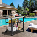 Portable Kitchen Island Grill Cart for Patios