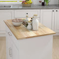 Adjustable Shelf Rolling Kitchen Island Trolley Cart