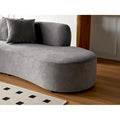 90.2-Inch Curved Velvet Half Moon Sofa for Living Room