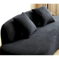 90.2-Inch Curved Velvet Half Moon Sofa for Living Room