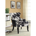 Chic and Cozy Black/White Accent Chair