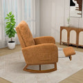Ergonomic High Back Rocking Chair with Adjustable Footrest