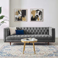 Performance Velvet Tufted Sofa by Elation