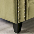 Olie Green Solid Wood Padded Loveseat - Transitional Style by Furniture of America