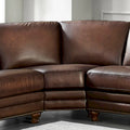 Hydeline Belfast L-Shaped Sectional Sofa in Top Grain Leather