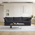 Contemporary 3-Seat Modular Sectional Sofa for Living Room - Comfortable Convertible Couch
