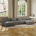 Corduroy Modular Sectional Sofa for Living Room