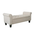 Porthos Home Theon Fabric Button-Tufted Flip-Top Storage Bench