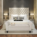 Porthos Home Theon Fabric Button-Tufted Flip-Top Storage Bench