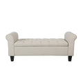 Porthos Home Theon Fabric Button-Tufted Flip-Top Storage Bench