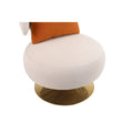 Round Barrel Chair with Fabric and Swivel Design