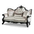 Clarissa Traditional Sofa Set by Furniture of America - Featuring Button Tufted Back and Accent Pillows