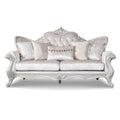 Clarissa Traditional Sofa Set by Furniture of America - Featuring Button Tufted Back and Accent Pillows