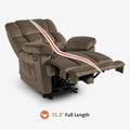 MCombo Heated Massage Electric Recliner Chair for Living Room - Fabric R6233