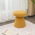 Adeco Large Soft Mushroom Ottoman - Versatile Foot Stool for Living Room and Bedroom