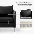 Christopher Contemporary Anti-Scratch Fabric Armchair with Black Metal Legs by HULALA HOME