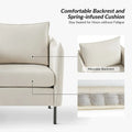 Christopher Contemporary Anti-Scratch Fabric Armchair with Black Metal Legs by HULALA HOME
