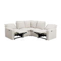 Linen Upholstered Power Recliner L-Shaped Sectional Sofa with USB Port - Soft Home Theater Seating for Living Room