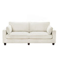 LUE BONA 81 Contemporary Corduroy 3-Seater Sofa - Upholstered Polyester Rectangle Design with Wooden Base for Living Room