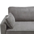 LUE BONA 81 Contemporary Corduroy 3-Seater Sofa - Upholstered Polyester Rectangle Design with Wooden Base for Living Room