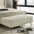 Roundhill Furniture Mavela Wide Wale Corduroy Upholstered Bench