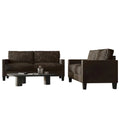 CraftPorch Velvet Upholstered Mid-Century Modern Corduroy 2-Piece Living Room Set