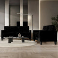 CraftPorch Velvet Upholstered Mid-Century Modern Corduroy 2-Piece Living Room Set