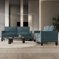 CraftPorch Velvet Upholstered Mid-Century Modern Corduroy 2-Piece Living Room Set