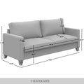 CraftPorch Velvet Upholstered Mid-Century Modern Corduroy 2-Piece Living Room Set