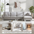 Spacious L-Shaped Chenille Sectional Sofa with Chaise Lounge for Living Room, Apartment, or Office