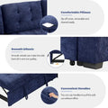 82.6-Inch L-Shaped Sleeper Sofa with Pull-Out Feature, Wheels, USB Ports, and Power Sockets - Dimensions: 82.6W x 82.6D x 33H