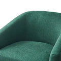 LUE BONA Contemporary Upholstered Wooden Barrel Swivel Accent Chair for Living Room