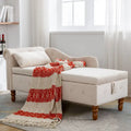 Modern Upholstered Chaise Lounge Chair with Storage & Pillow - Ideal for Bedroom Relaxation and Sleeping