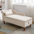 Modern Upholstered Chaise Lounge Chair with Storage & Pillow - Ideal for Bedroom Relaxation and Sleeping