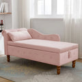 Modern Upholstered Chaise Lounge Chair with Storage & Pillow - Ideal for Bedroom Relaxation and Sleeping