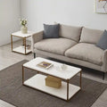 Caffoz Tall Side Table with Storage Shelf