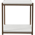 Caffoz Tall Side Table with Storage Shelf
