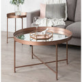 Kate and Laurel Celia 28.25-Inch Round Metal Coffee Table