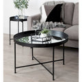 Kate and Laurel Celia 28.25-Inch Round Metal Coffee Table