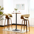 Glitzhome Adjustable Swivel Bar Stool Set with 3 Leatherette Seats for Pub Tables